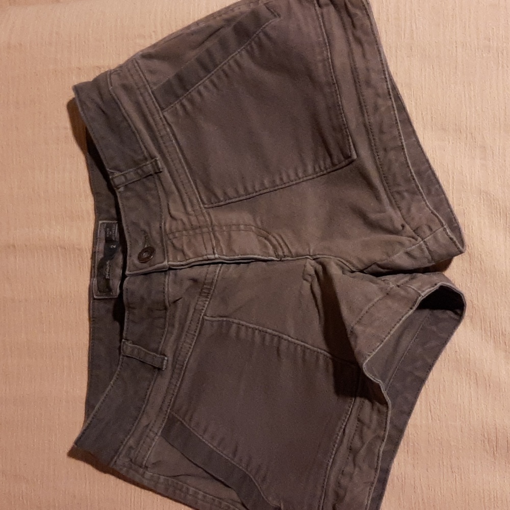 PrAna Organic Cotton Olive Green Shorts